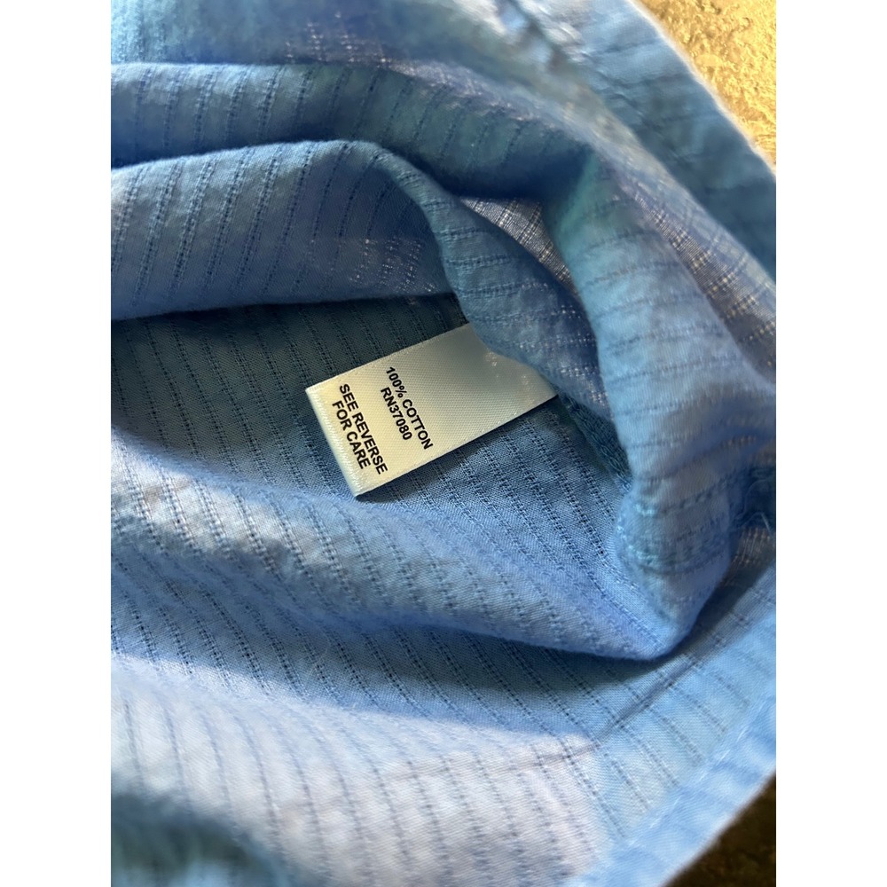 Lot of 2 Cato Woman Blouses 18/20W Blue Cotton Pintuck & Mint‎ Short Sleeve Top